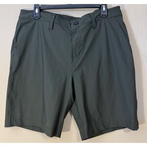 Zella Shorts Men 35 Green Stretch Performance Golf Chino Casual Athletic